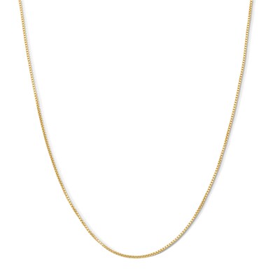 14K Gold Plated 0.9mm Box Chain - 15"