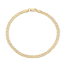 14K Gold Plated 3.5mm Mariner Chain Bracelet - 8.5"