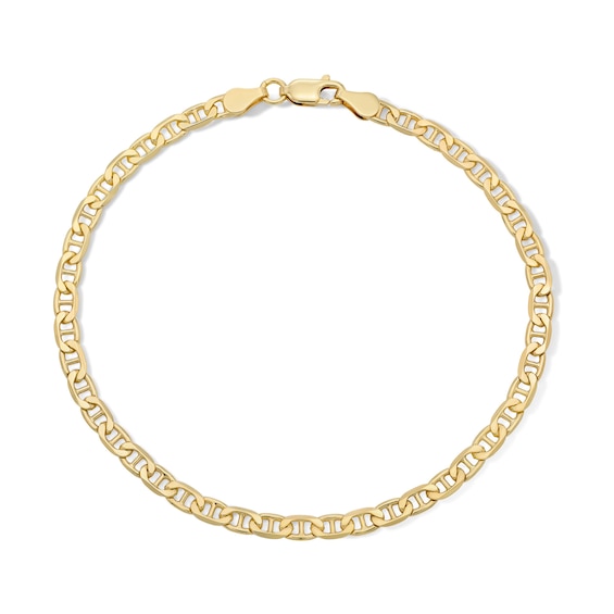 14K Gold Plated 3.5mm Mariner Chain Bracelet - 8.5"