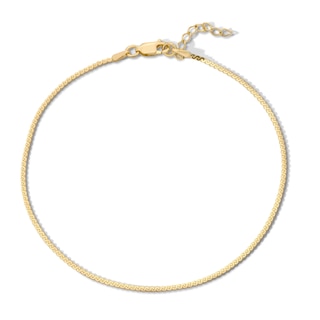14K Gold Plated Serpentine Chain Bracelet - 7.5"
