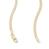 Thumbnail Image 2 of 14K Gold Plated 2.3mm Curb Chain - 15"