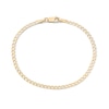 Child's 14K Gold Plated Flat Curb Chain Bracelet - 6"