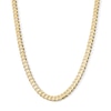 14K Gold Plated 6.4mm Flat Curb Chain - 22"