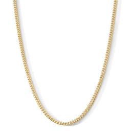 14K Gold Plated 3.5mm Cuban Curb Chain - 22"