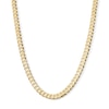 14K Gold Plated 6.4mm Flat Curb Chain - 24"