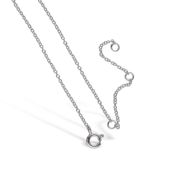 Sterling Silver Lab-Created Sapphire Cursive Name Necklace - 16" + 2"