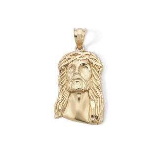 14K Gold Plated Jesus Head Necklace Charm