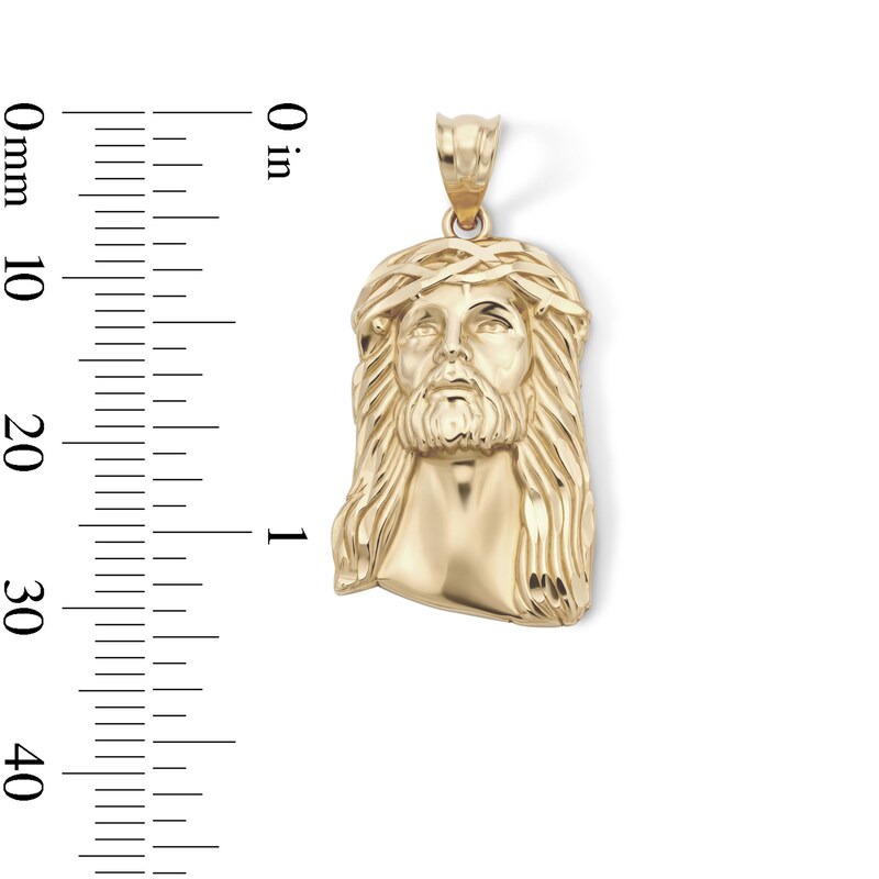 14K Gold Plated Jesus Head Necklace Charm