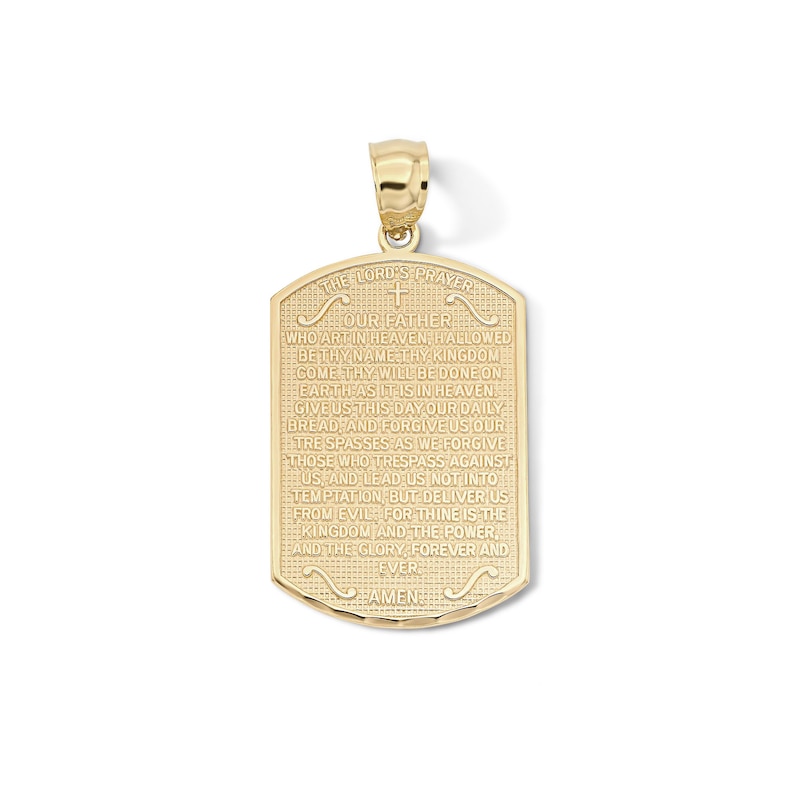 14K Gold Plated Lord's Prayer Necklace Charm