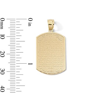 14K Gold Plated Lord's Prayer Necklace Charm