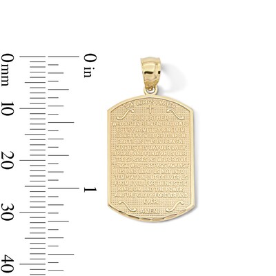 14K Gold Plated Lord's Prayer Necklace Charm