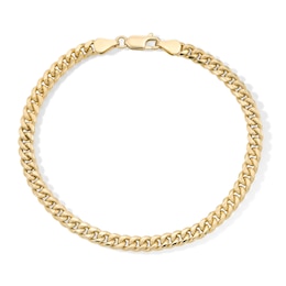 14K Gold Plated Cuban Curb Bracelet - 7.5"
