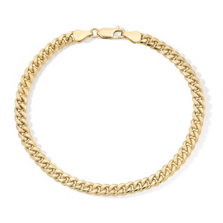 14K Gold Plated Cuban Curb Bracelet - 7.5"