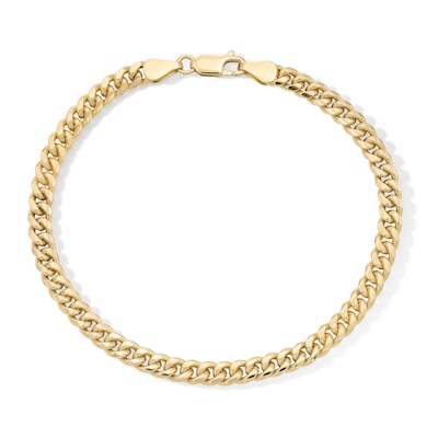 14K Gold Plated Cuban Curb Bracelet - 7.5"