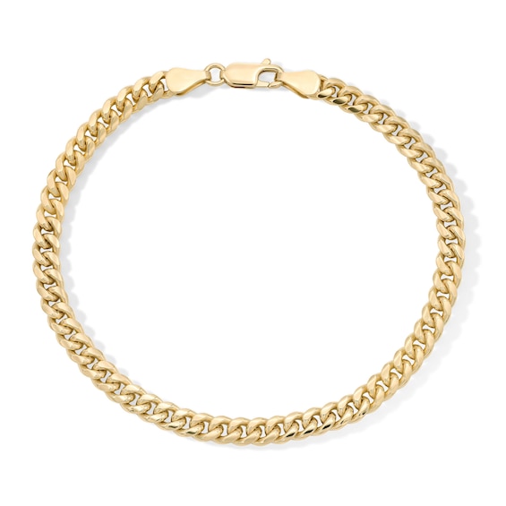 14K Gold Plated Cuban Curb Bracelet - 7.5"