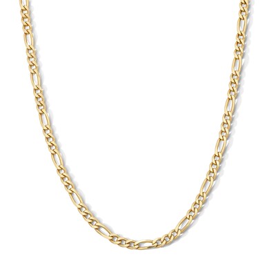 14K Gold Plated 3.7mm Figaro Chain - 22"
