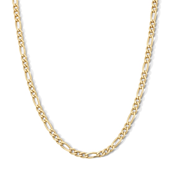 14K Gold Plated 3.7mm Figaro Chain - 22"