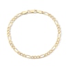 14K Gold Plated Figaro Chain Bracelet - 7.5"