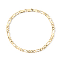 14K Gold Plated Figaro Chain Bracelet - 7.5"