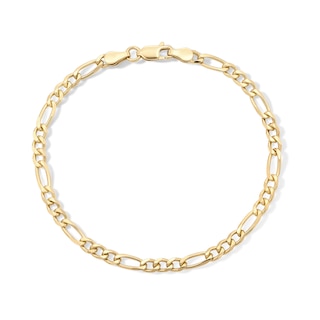 14K Gold Plated Figaro Chain Bracelet - 7.5"