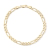 14K Gold Plated Figaro Chain Bracelet - 8.5"