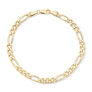 14K Gold Plated Figaro Chain Bracelet - 8.5"