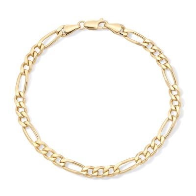 14K Gold Plated Figaro Chain Bracelet - 8.5"