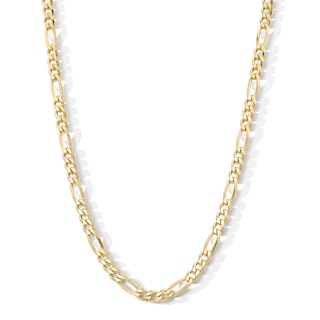 14K Gold Plated 5.6mm Figaro Chain - 20"