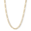 14K Gold Plated 5.6mm Figaro Chain - 24"