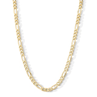 14K Gold Plated 5.6mm Figaro Chain - 24"
