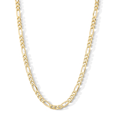 14K Gold Plated 5.6mm Figaro Chain - 24"