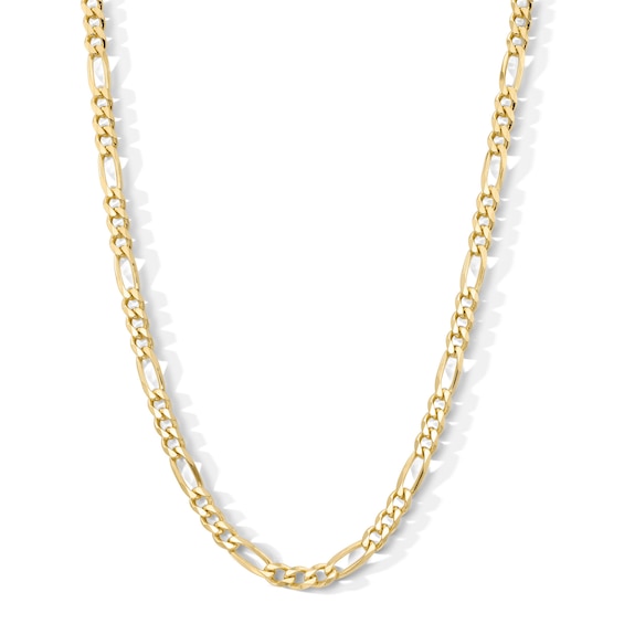 14K Gold Plated 5.6mm Figaro Chain - 24"