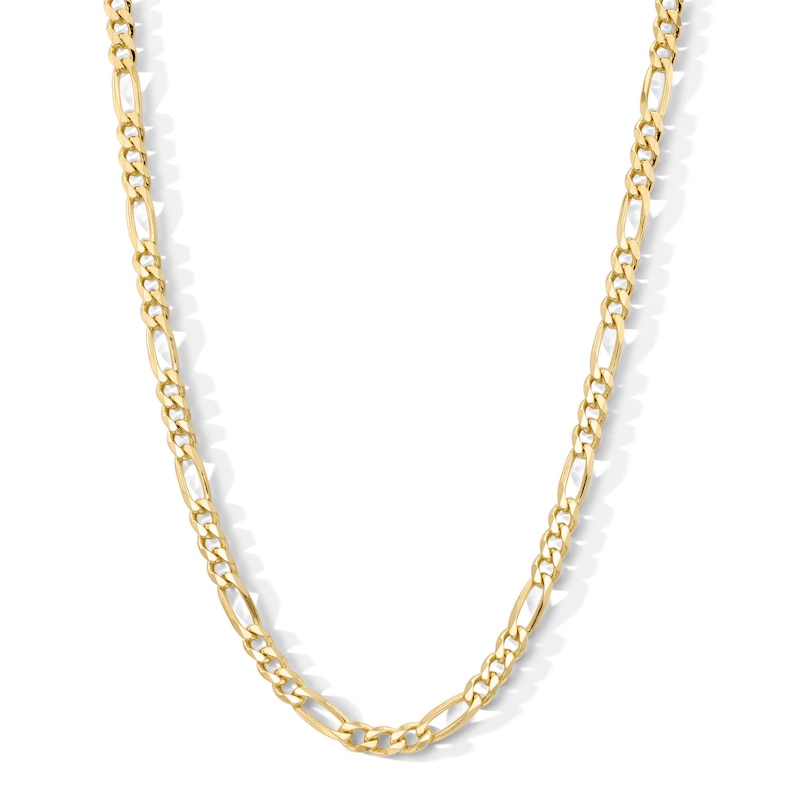 14K Gold Plated 5.6mm Figaro Chain - 24"