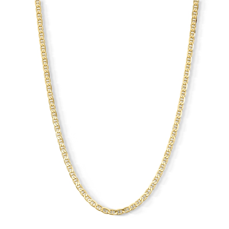 14K Gold Plated 3.5mm Mariner Chain - 20"