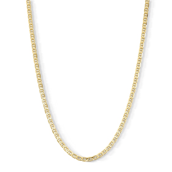 14K Gold Plated 3.5mm Mariner Chain - 22"