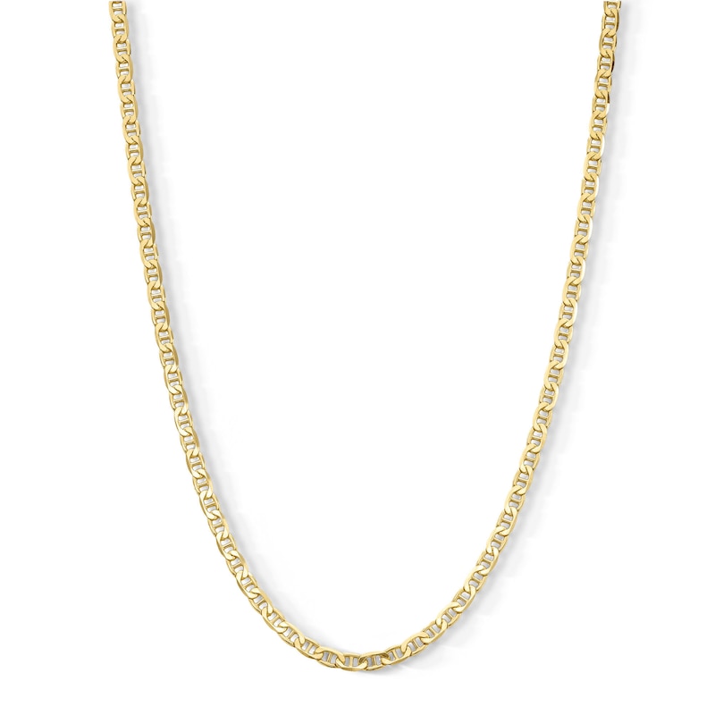 14K Gold Plated 3.5mm Mariner Chain - 22"