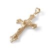 14K Gold Plated Filigree Crucifix Cross Necklace Charm