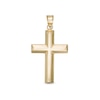 14K Gold Plated Defined Cross Necklace Charm
