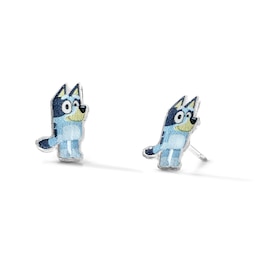 Child's Sterling Silver Enamel Bluey® Studs