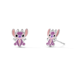 Child's Sterling Silver Enamel ©Disney Angel Stitch Studs
