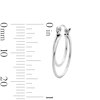 Thumbnail Image 2 of Hollow Sterling Silver Double Hoops