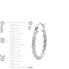 Thumbnail Image 2 of 20mm Sterling Silver Hollow Twist Hoops