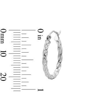 Hollow Sterling Silver 20mm Twist Hoops