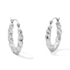 Thumbnail Image 1 of 21.5mm Sterling Silver Hollow Twist Hoops