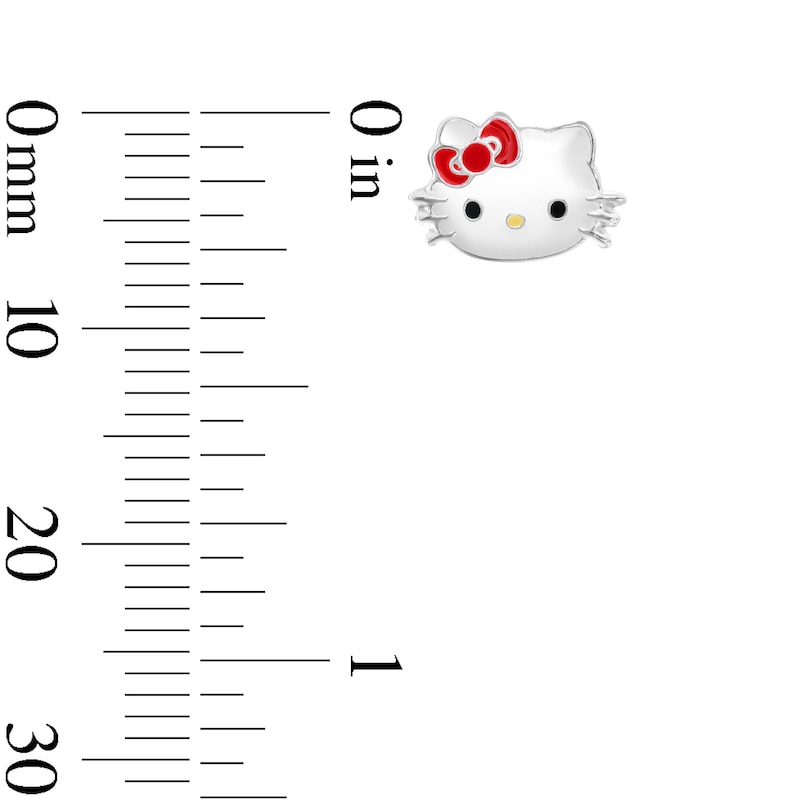 Child's Sterling Silver Enamel  Hello Kitty® Studs