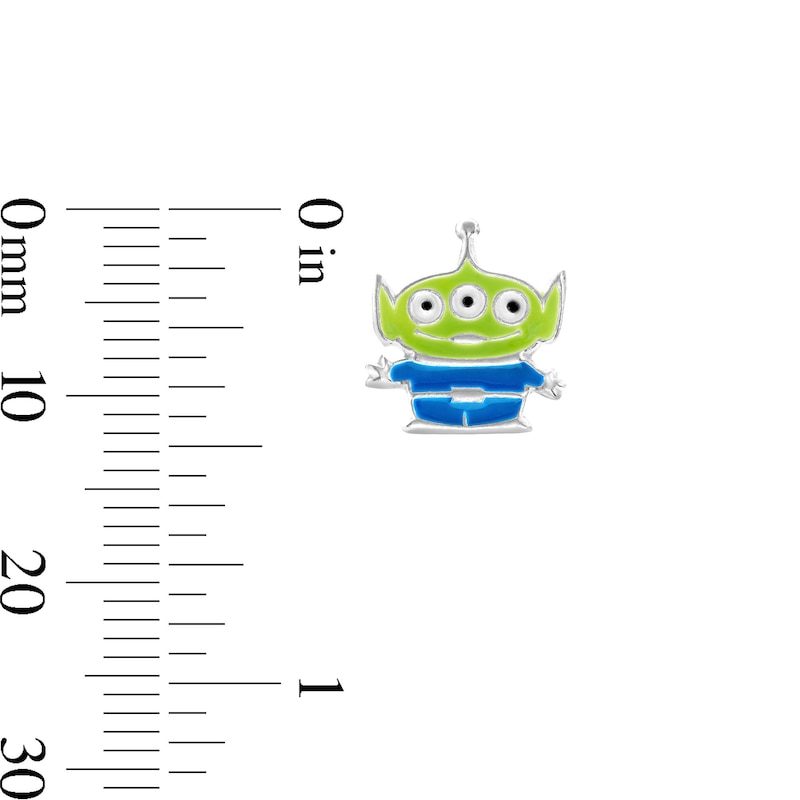 Child's Sterling Silver Enamel ©Disney Toy Story Alien Studs