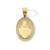 Thumbnail Image 1 of 14K Gold Plated Reversable Jesus and Mary Oval Charm
