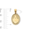 Thumbnail Image 3 of 14K Gold Plated Reversable Jesus and Mary Oval Charm