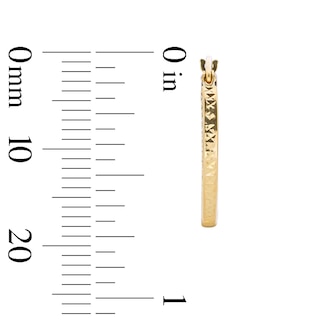 14K Gold Plated 20mm Diamond-Cut Hoops