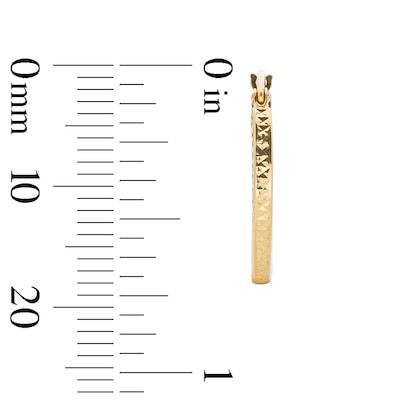 14K Gold Plated 20mm Diamond-Cut Hoops